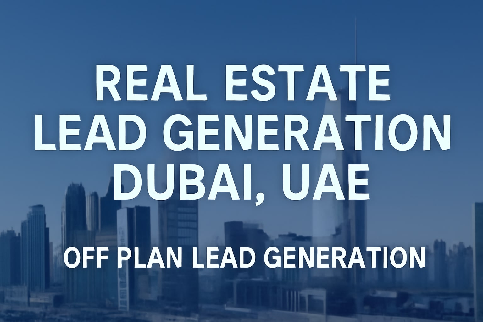 Off plan lead generation UAE